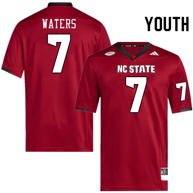 Youth #7 Jordan Waters NC State Wolfpack College Football Jerseys Stitched-Red